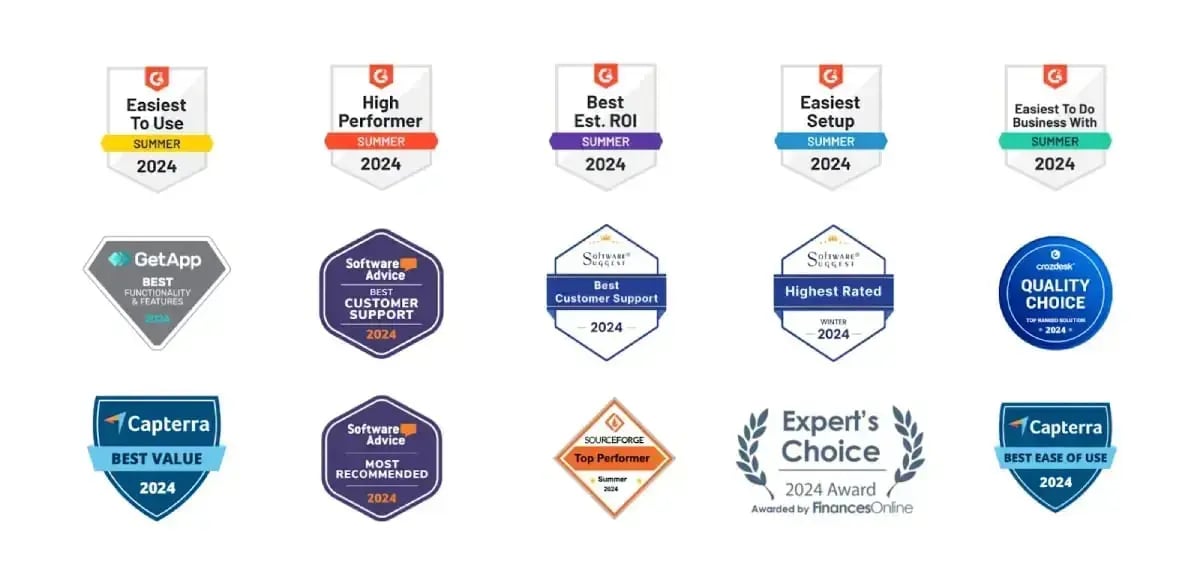 click maint industry recognition badges