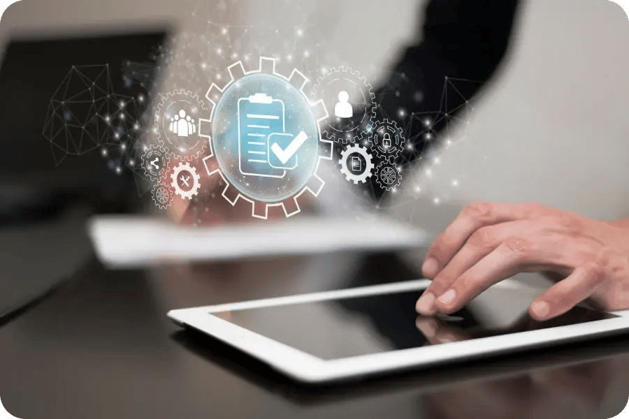 image showing cmms flexibility of working from a tablet)