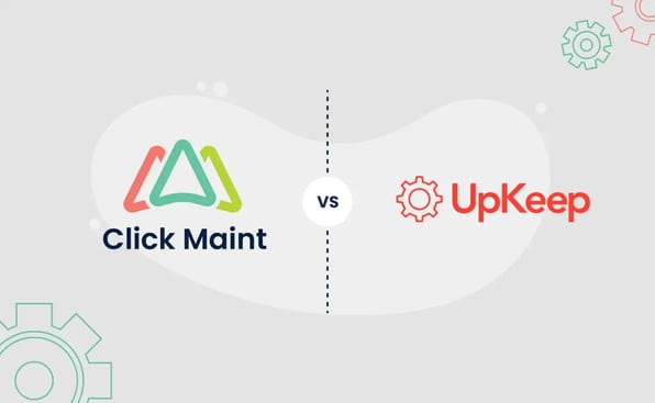 image showing a logo comparison of click maint and upkeep