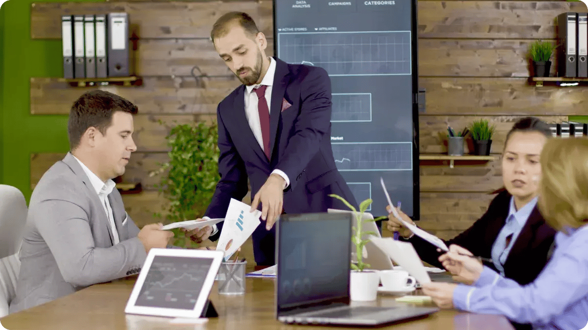 image showing managers planning a smart office