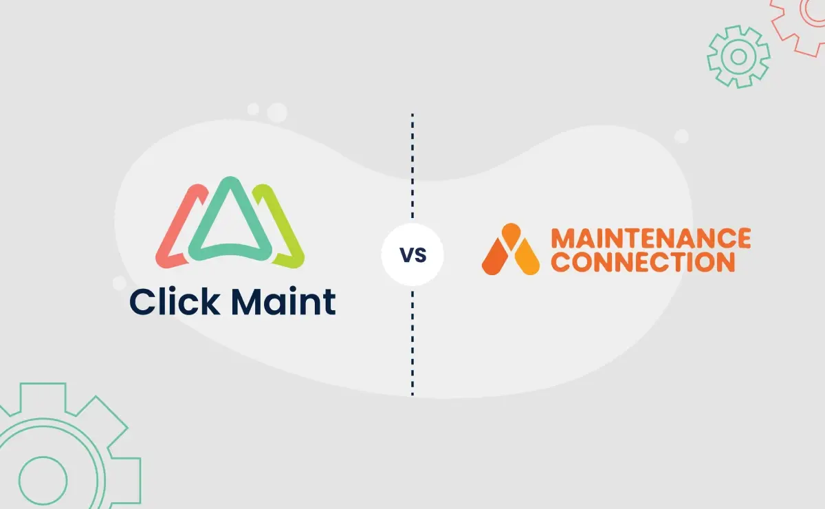 image showing a logo comparison of click maint and maintenance connection