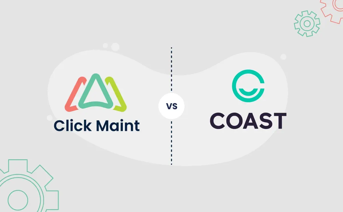 image showing a logo comparison of click maint and coast