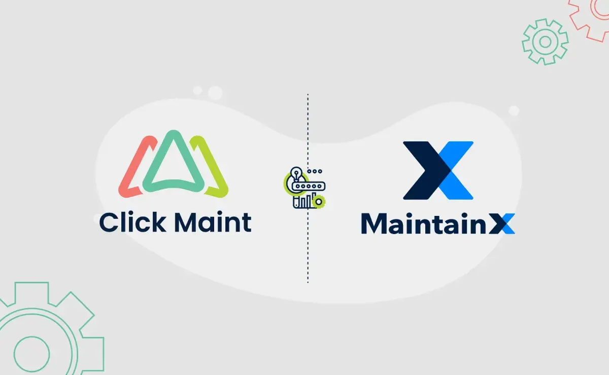 image showing the logos of click maint vs maintainx